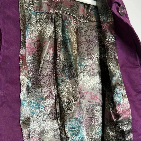 Motto Women's 14 Beautifully Lined Maroon Peplum Jacket Blazer Pockets Ruffle - Picture 8 of 8